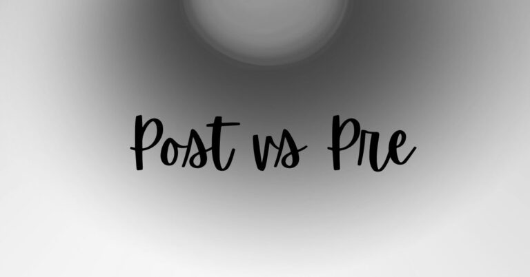 Pre vs Post