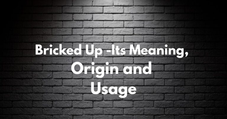 bricked up slang