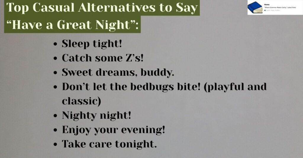 have a good night