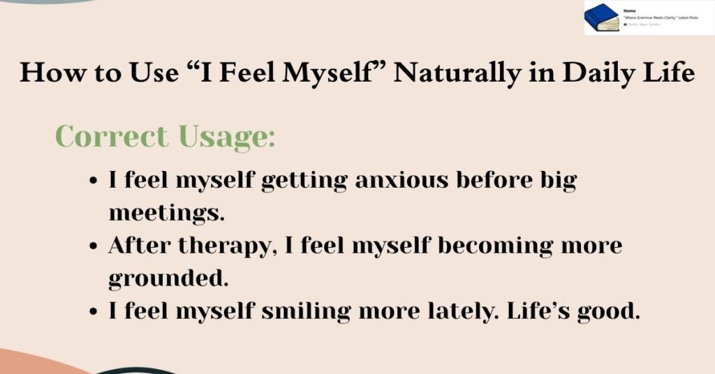 i feel myself