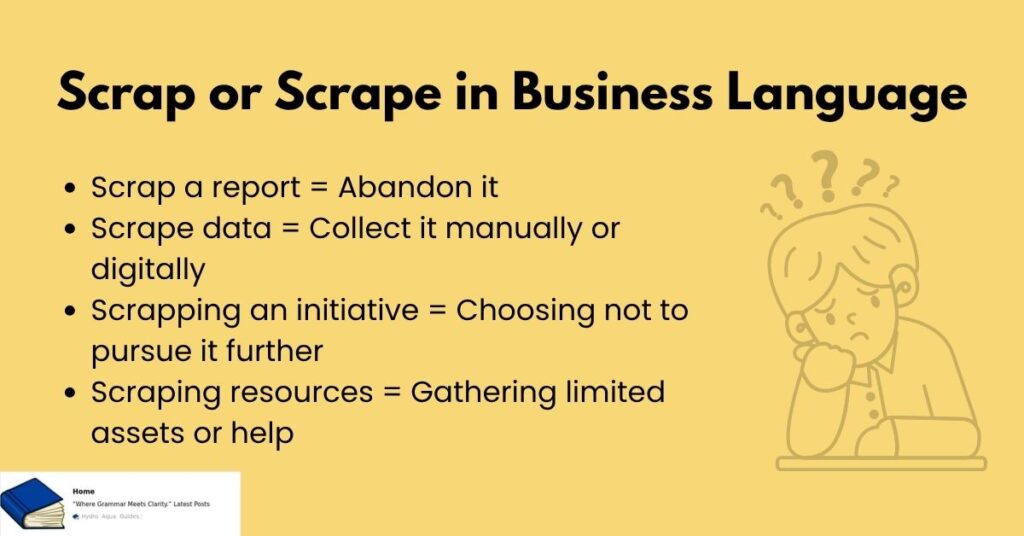 scrapping or scraping