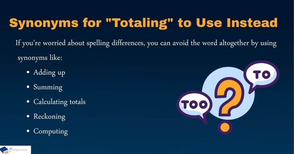 totaling vs totalling