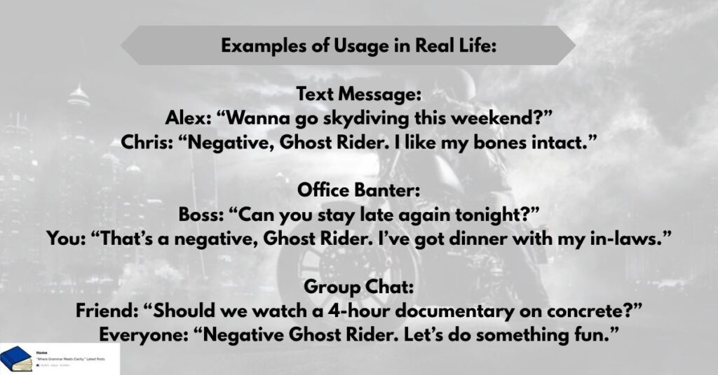 that's a negative ghost rider