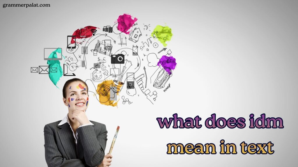 what does idm mean in text