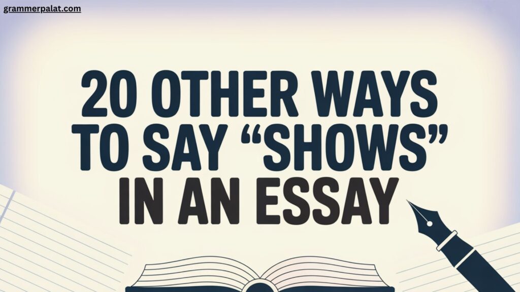 20 Other Ways to Say “This Shows” in an Essay (1)