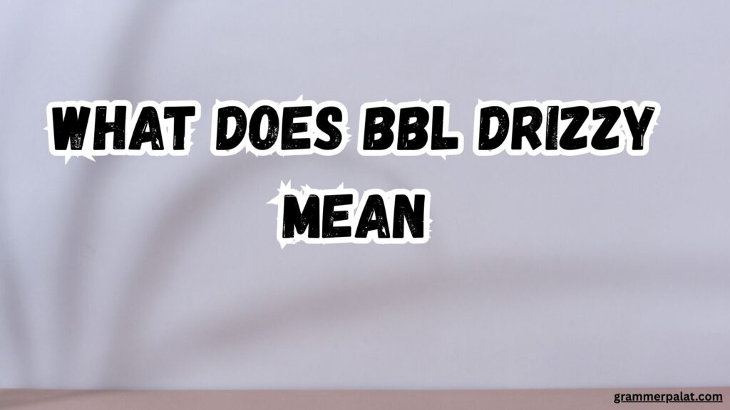 what does bbl drizzy mean