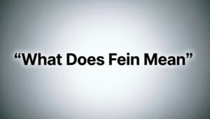 What Does Fein Mean