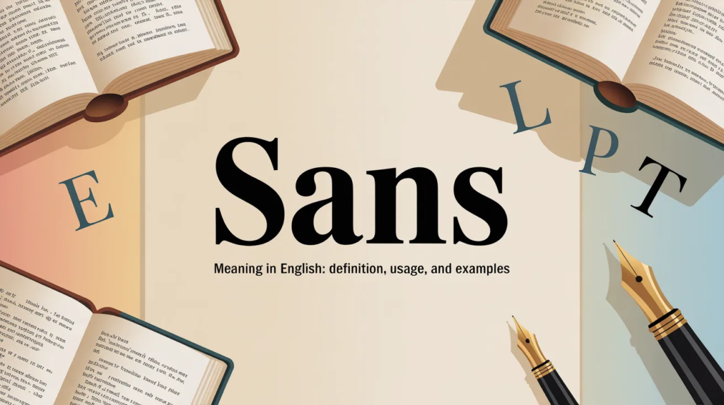 Sans Meaning in English