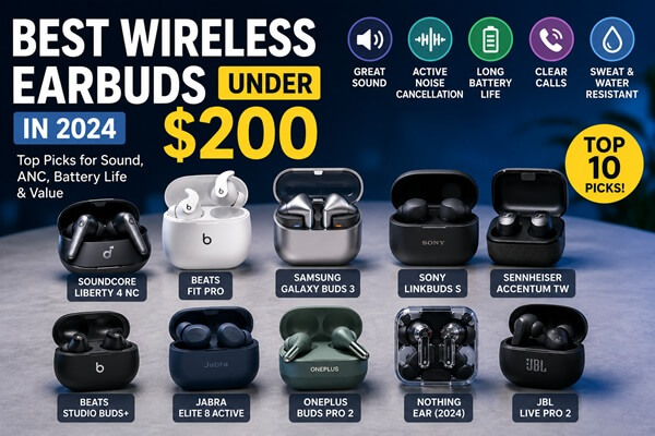 Best Wireless Earbuds Under 200 Dollars 2024