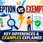 exemption vs exception